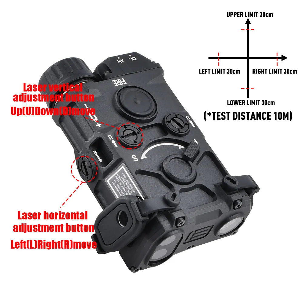 Tactical Nylon Eotec OGL Red Dot Blue Green IR Laser Indicator PEQ 15 OGL White Strobe Flashlight Airsoft Gun Rifle Accessory