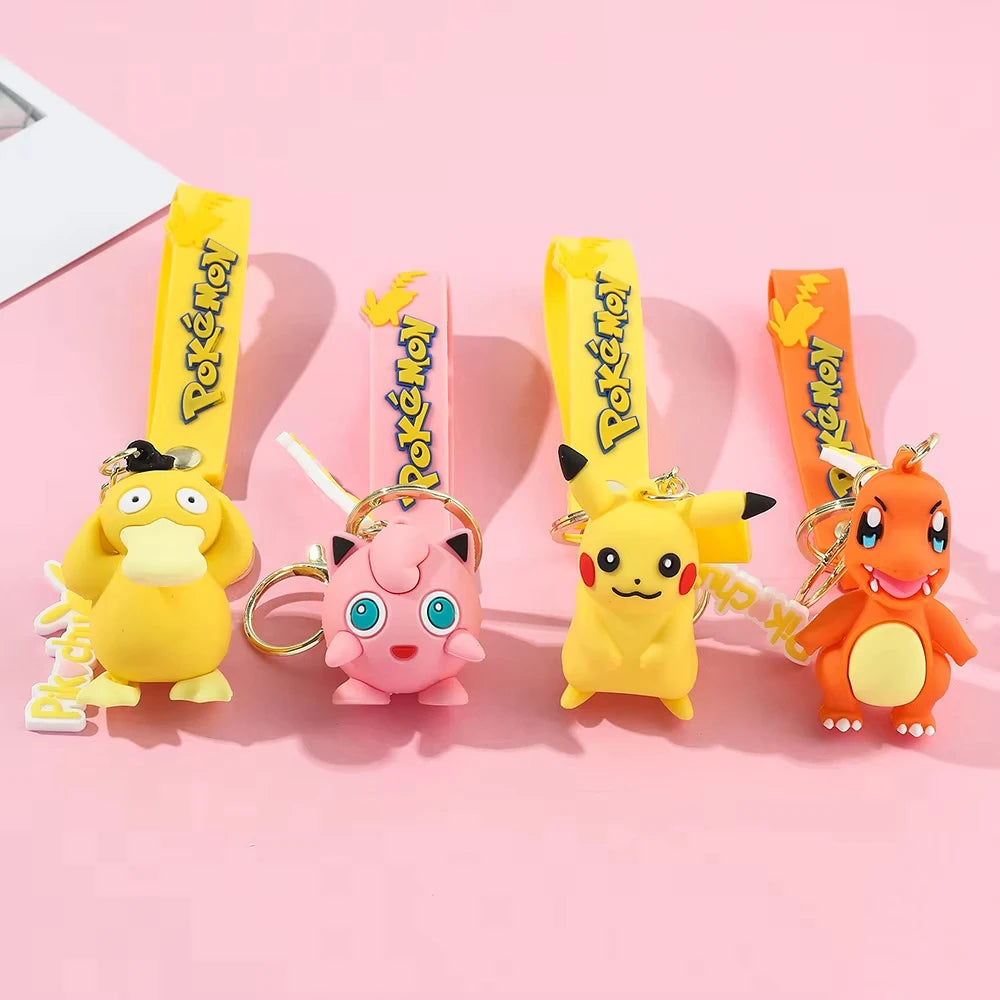 Pokemon PVC Keychain Pikachu PokeBall Party Favors Birthday Party Gifts Supplies Goodie Bag Fillers Christmas Stocking Fillers
