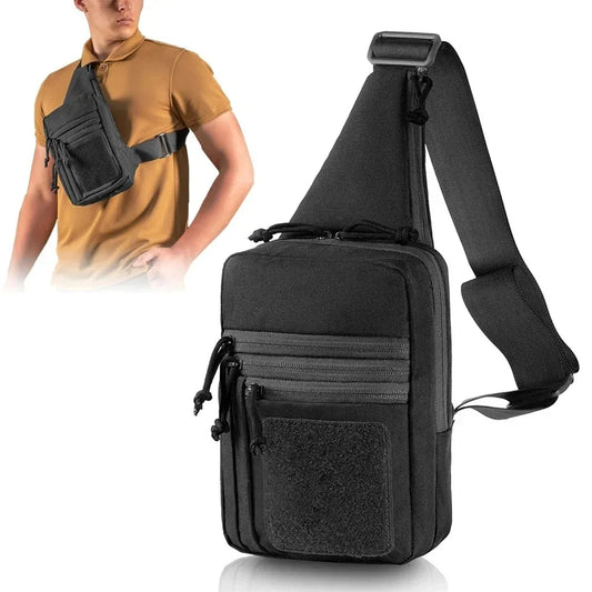Tactical shoulder bag, holster, concealed carry, sling, messenger bag, suitable for hunting, camping, travel, tourism