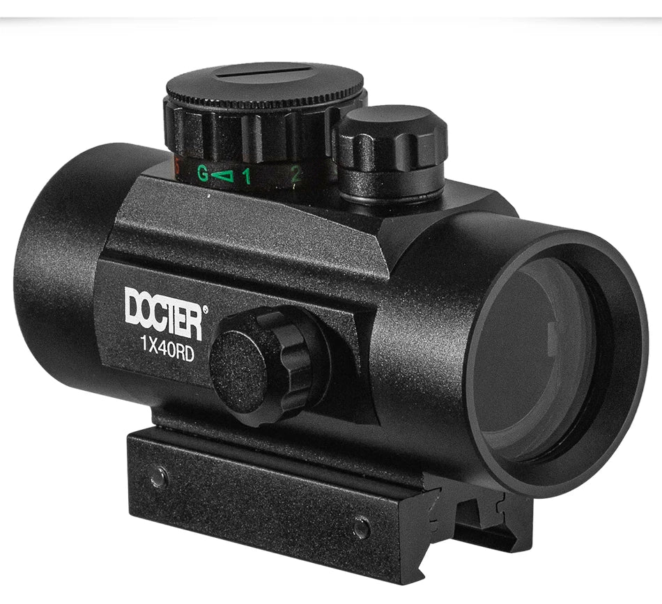 1x40 Riflescope Tactical Red Dot Scope Sight Hunting Holographic Green Dot Sight With 11mm 20mm Rail Mount Collimator Sight