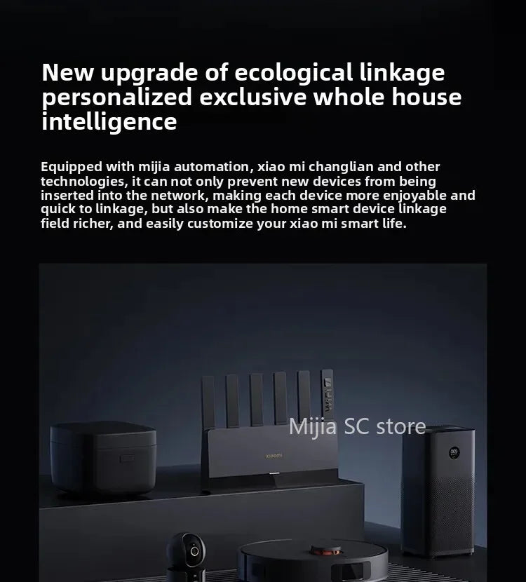 Xiaomi Mijia Router BE6500 WiFi 7 6500M Full 2.5G Network Port 4-core Qualcomm Processor loT Smart Linkage Network Security Home