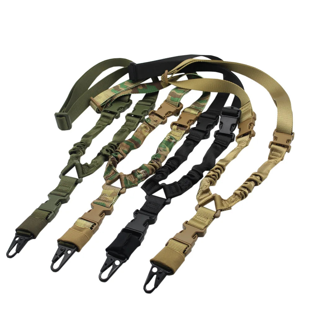 Tactical Single Point Rifle Sling 1 Point Airsoft Heavy Duty Rifle Sling Combat Shooting Gun Sling Hunting Strap