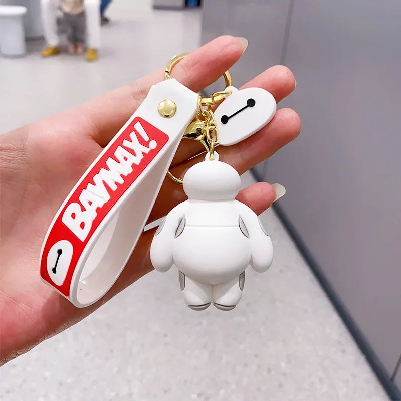 Big Hero 6 Keychain Anime Cartoon Baymax Keychain Bag Charms Cute Keychain Creative Doll Small Jewelry Kids Toy Gift For Friends