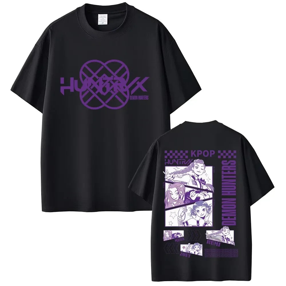Movie KPop Demon Hunters T-shirt Rumi Mira Zoey T Shirts Saja Boys Tshirt Derpy Tiger T-shirts Men Women Fashion Casual T Shirt