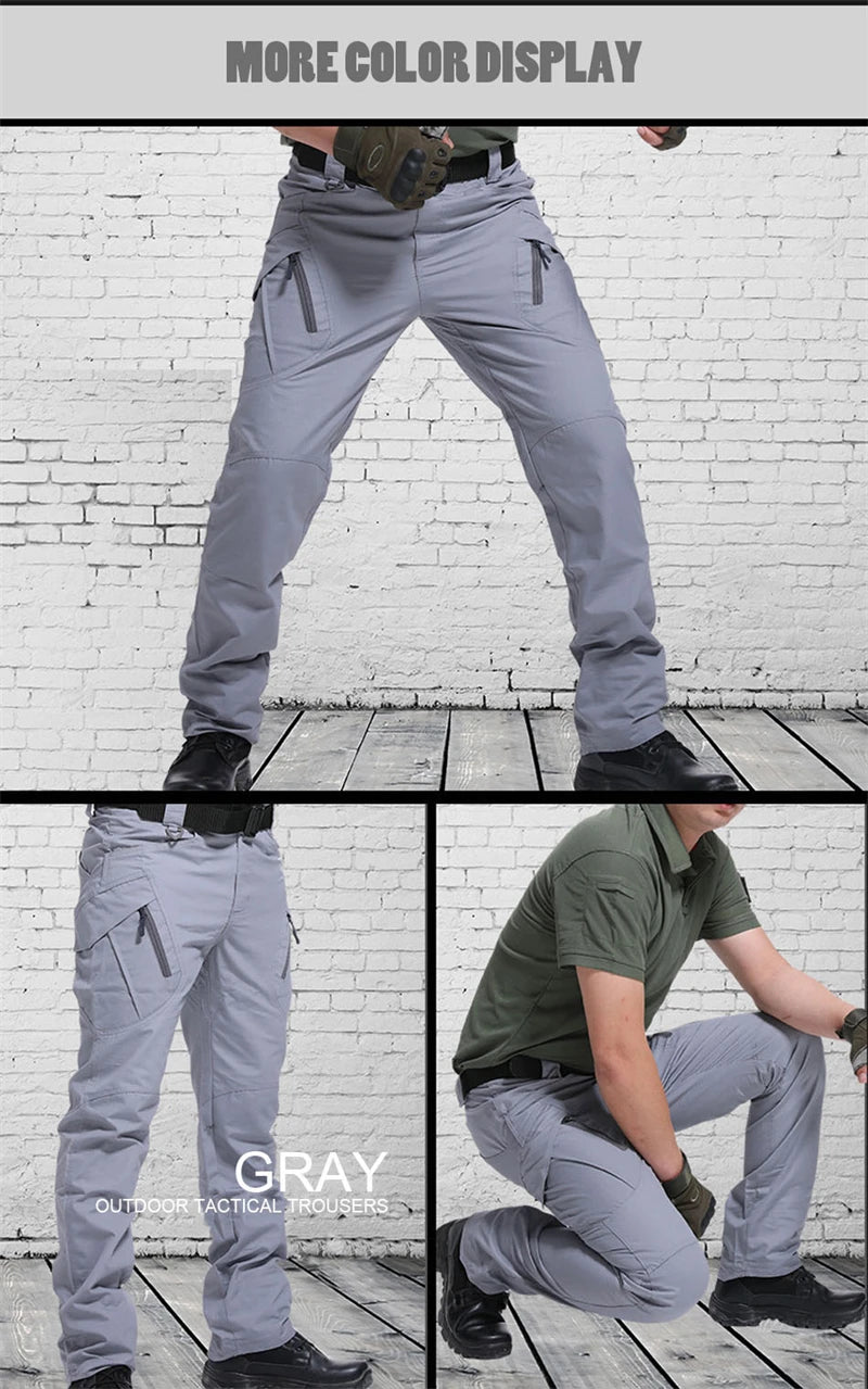 Tactical Cargo Pants Men Outdoor Waterproof SWAT Combat Military Camouflage Trousers Casual Multi Pocket Pants Male Work Joggers