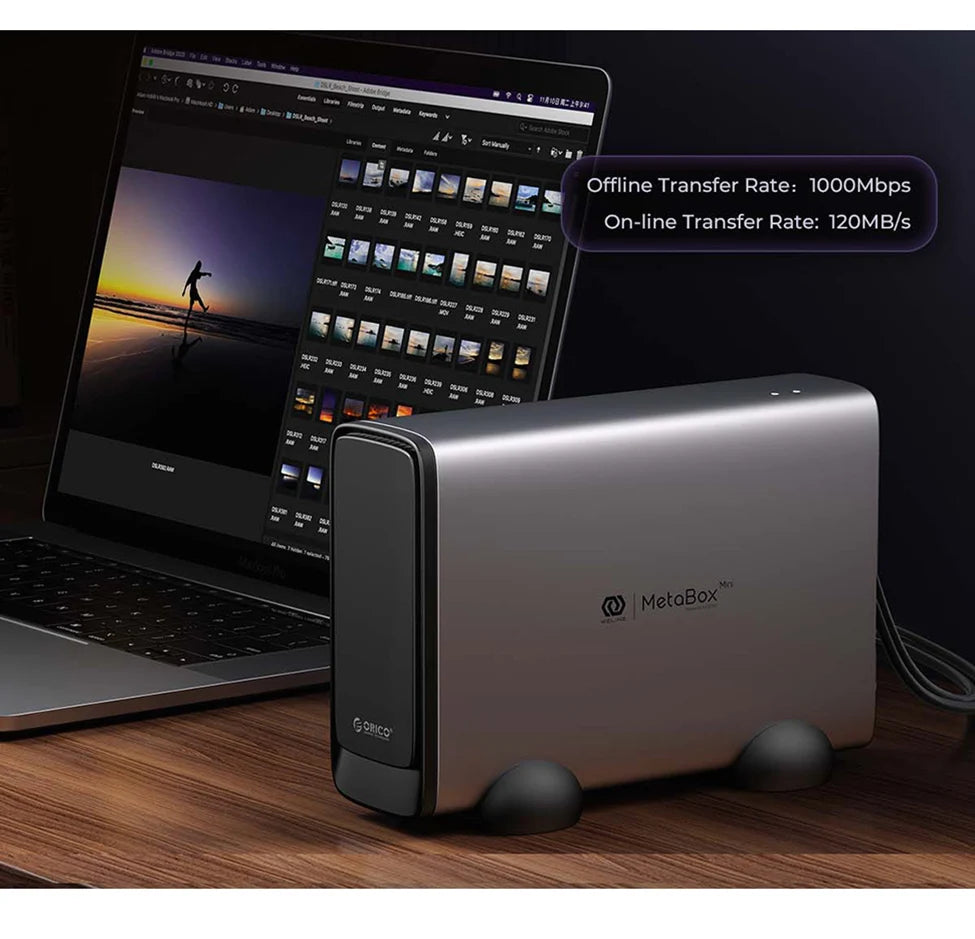 【NO Stock!】Personal Cloud NAS Storage SDVN 3.5"Data Securit Network Attached Storage with Automatic Fan Remote Access MetaBox