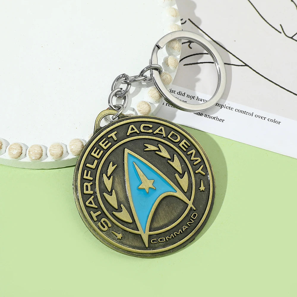 New War Star Trek Keychain Company Logo Metal Communicator Darkness Starfleet Statement Fashion Keychain