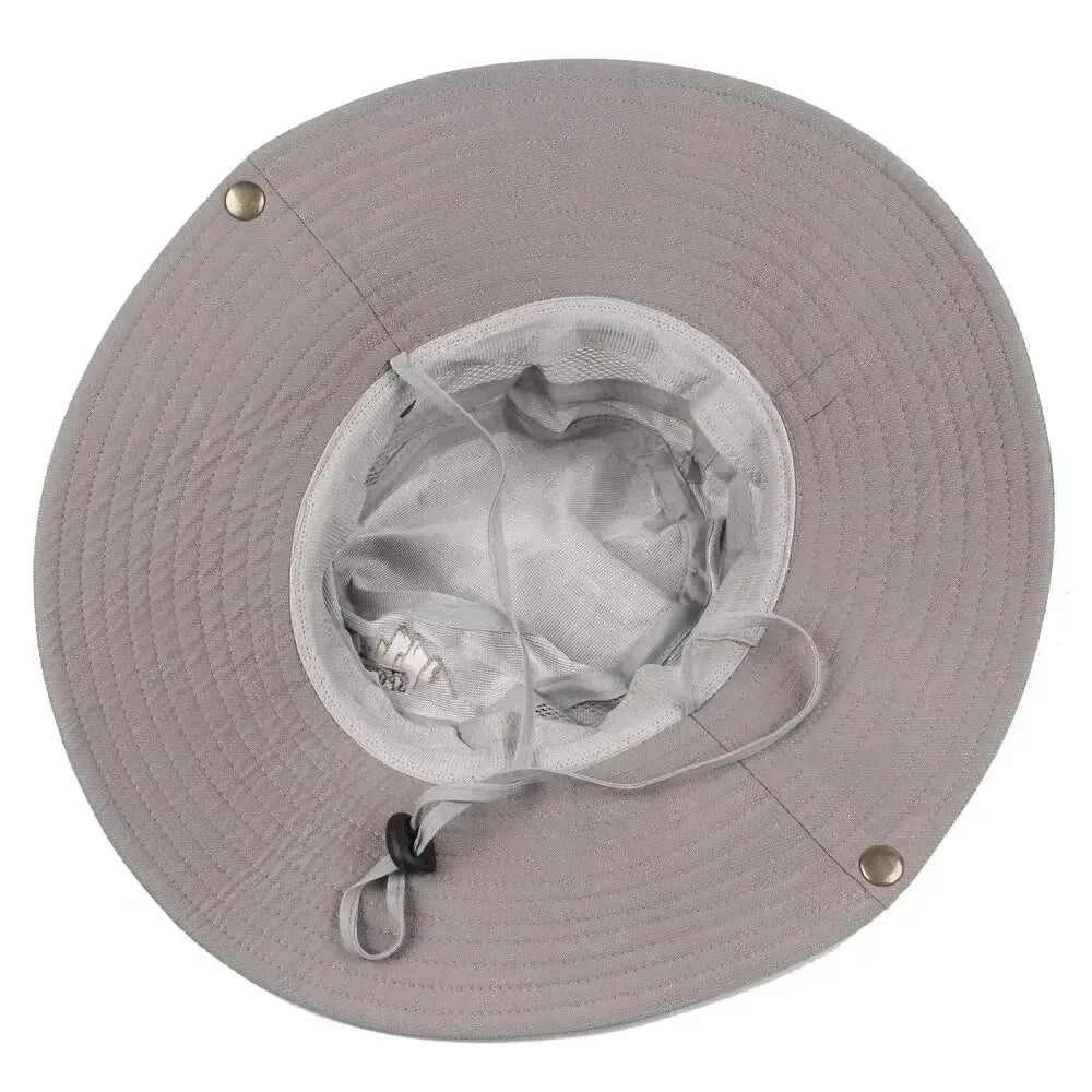 Summer wide-brimmed Panama fisherman's hat, outdoor UV-protective sun hat. Fisherman's hat, beach sun protection hat, hunting hi