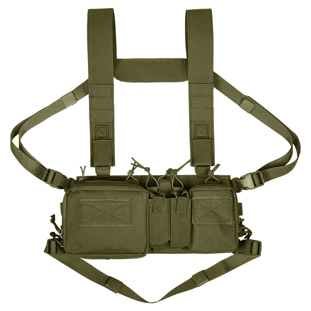 Tactical Vest CS Match Wargame Military Gear Pack Outdoor Camping Nylon Chest Rig Vest Fit Airsoft Hunting Apparel Accessories