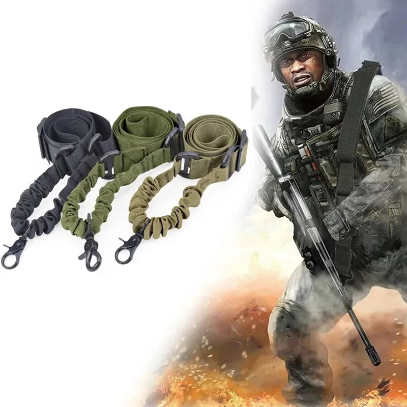 Tactical Single Point Gun Sling Shoulder Strap Rifle Rope Belt with Metal Buckle Shotgun Hunting Ar 15 Accessories Tactical Gear