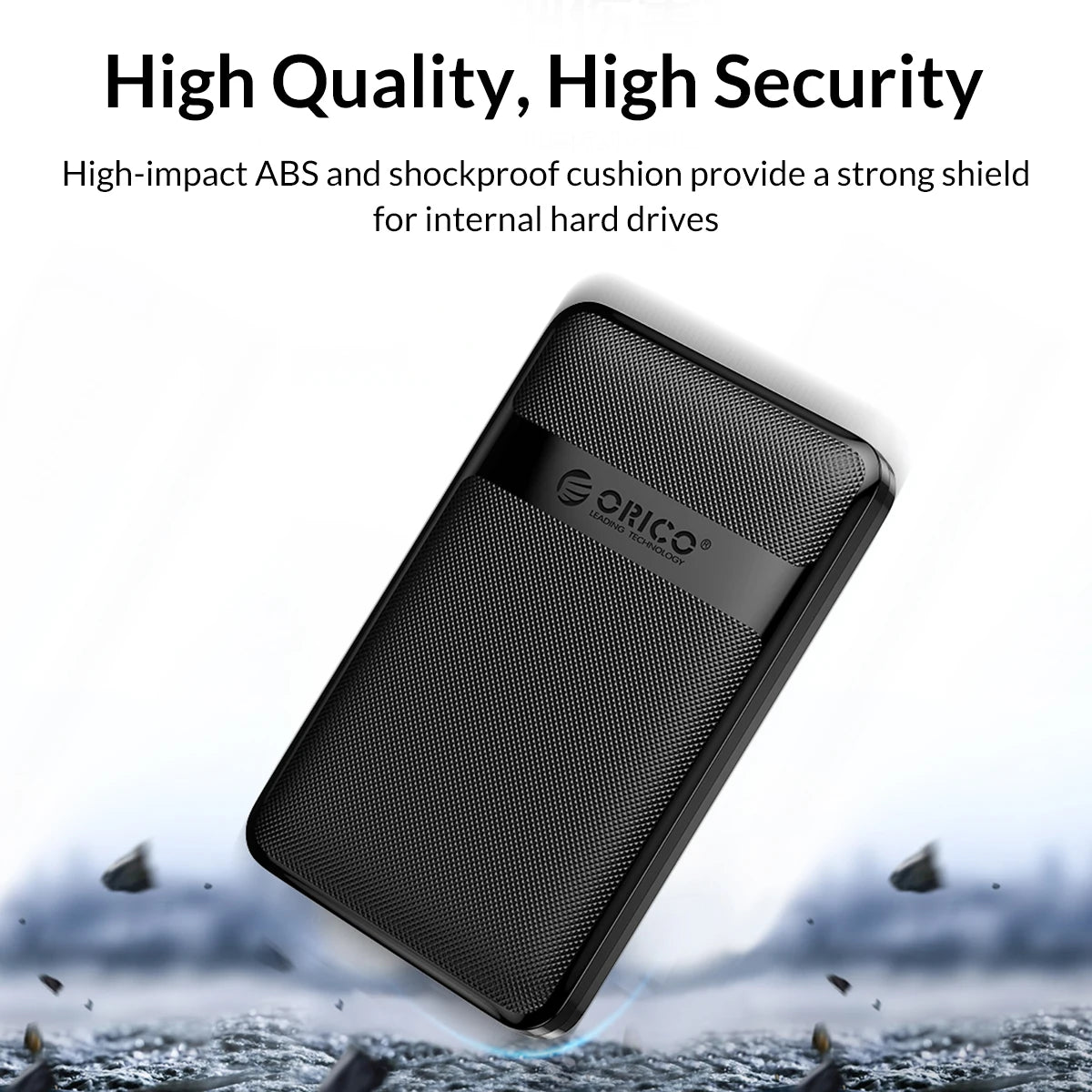 orico 2.5 Inch HDD Case SATA to USB3.0/Type-C Hard Drive Enclosure 6Gbps Max USB-C External SATA HDD enclosure Support Uasp