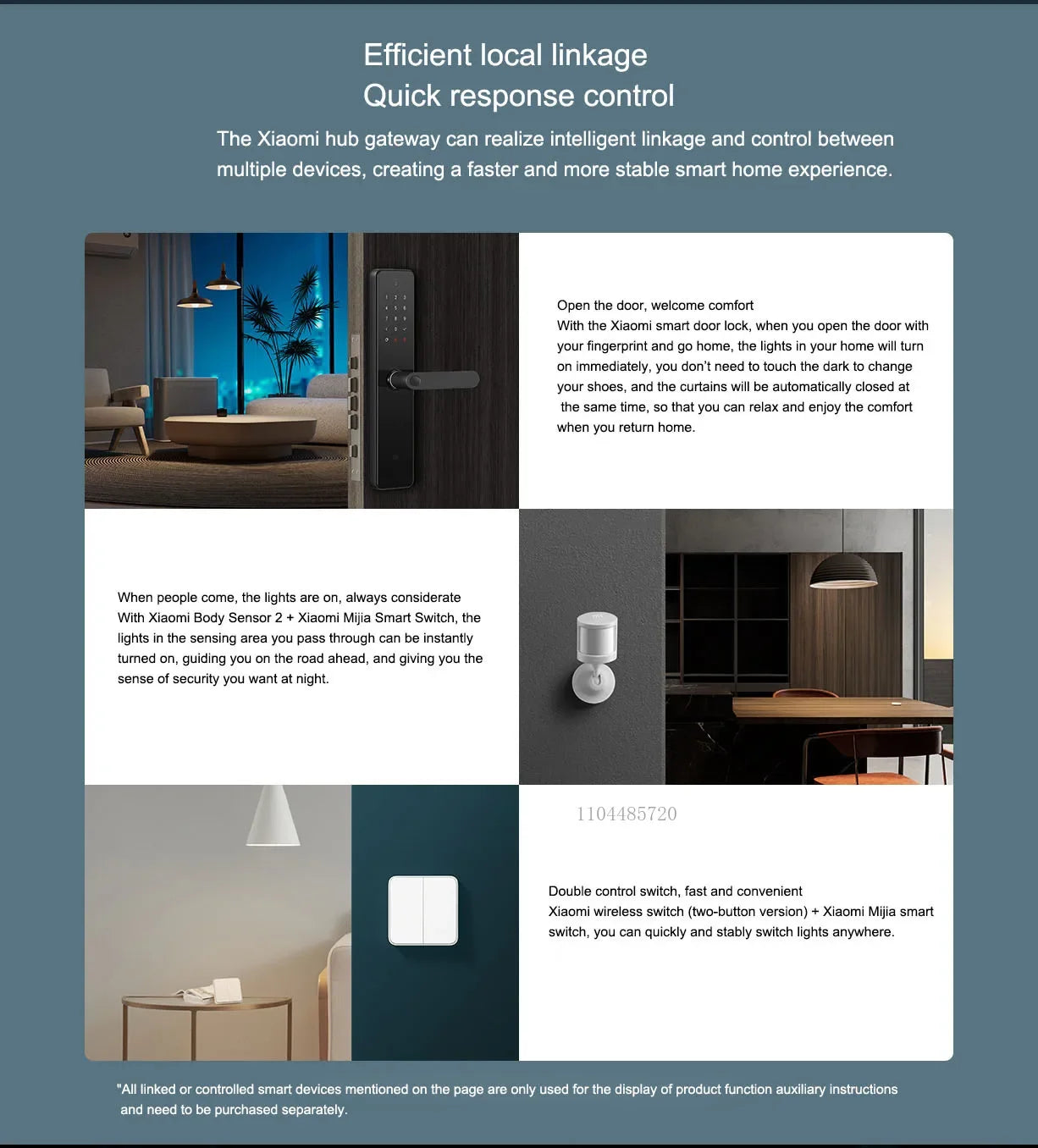 Xiaomi Smart Central Hub Mijia Gateway 4 ZigBee WIFI Bluetooth Mesh Hub 5GHz 10/100Mbps Smart Home Work With Mi Home APP