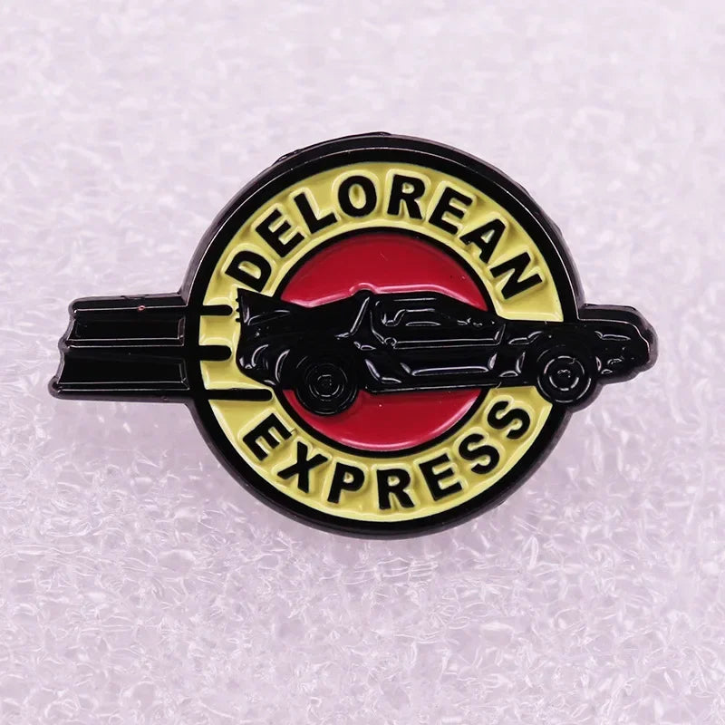 Movie Back To The Future Enamel Pins Interesting Metal Lapel Badge Denim Jacket Backpack Pin Men Women Fashion Jewelry Gifts