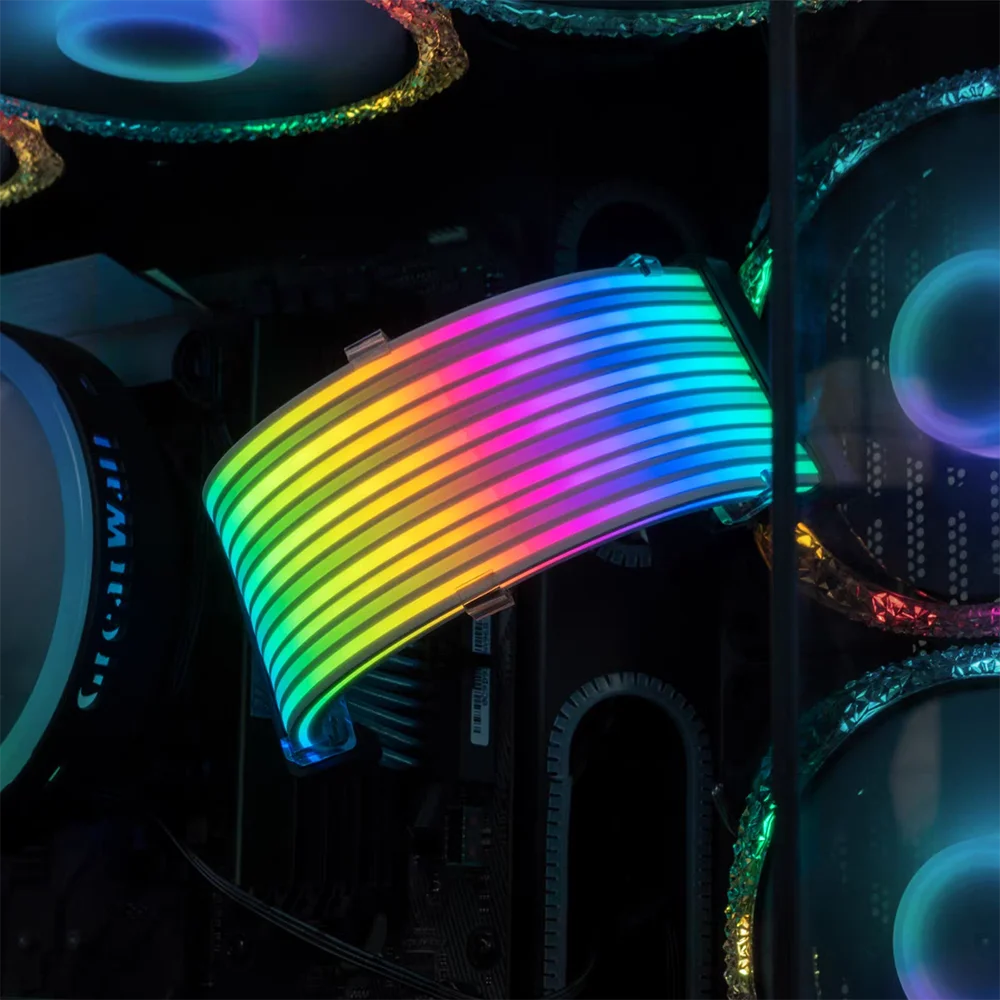 ARGB Sync Board for PC Power Supplies 24-pin GPU Graphics Cards 8-pin Cables and Chassis Illuminated Neon Cables RGB LED Strips