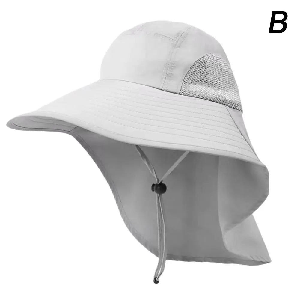 Outdoor Fisherman Hat Wide Brim Bucket Hat With Neck Hiking Cover Adjustable Outdoor Fishing Camping Travel Anti Uv Hat Cap