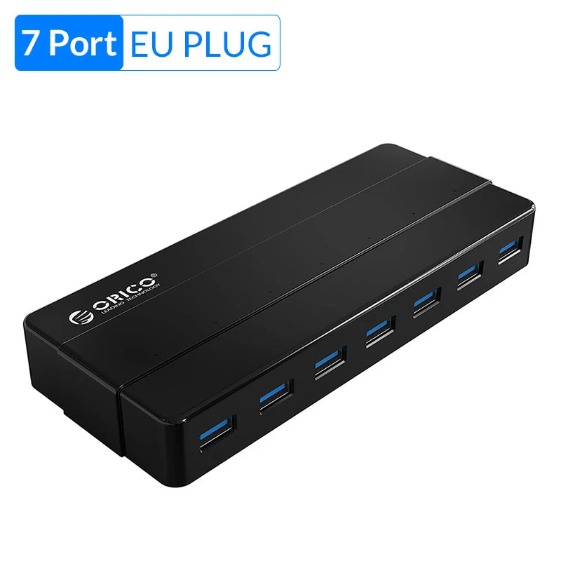 ORICO 4 7 Ports USB 3.0 High Speed Hub with 12V Power Adapter USB Splitter OTG Adapter for Desktop Laptop Computer Accessories