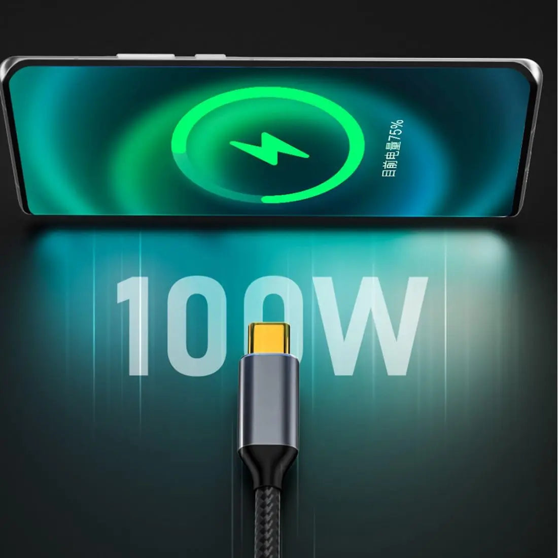 USB C to C Cable USB 3.1 Type C 10Gbps 100W Data Extension Cable 90 Degree Low Profile Angled 1.5M