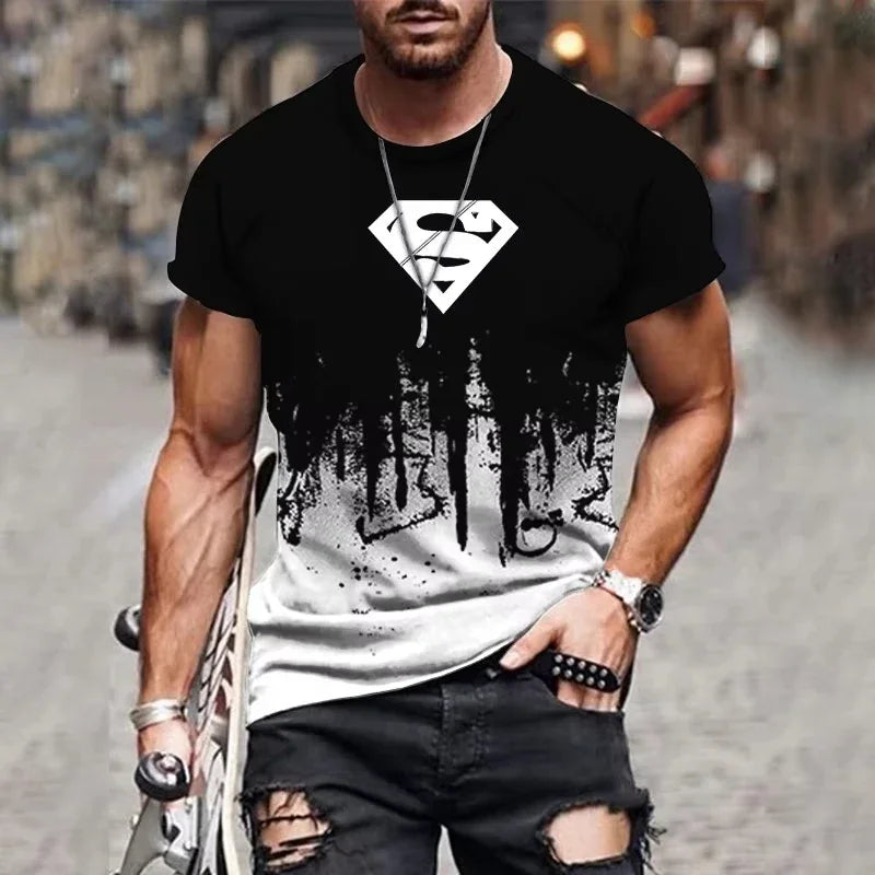 Marvel Summer Men T-shirt Superman Graphic Multicolor Kid Tshirt Tops Tee Male Fashion Streetwear Women Tshirt Clothing
