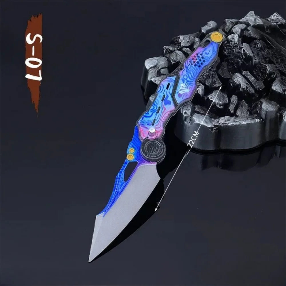Tactical style decorative knife model, gift for boys, safe collection and stress relief, safe and unsharpened
