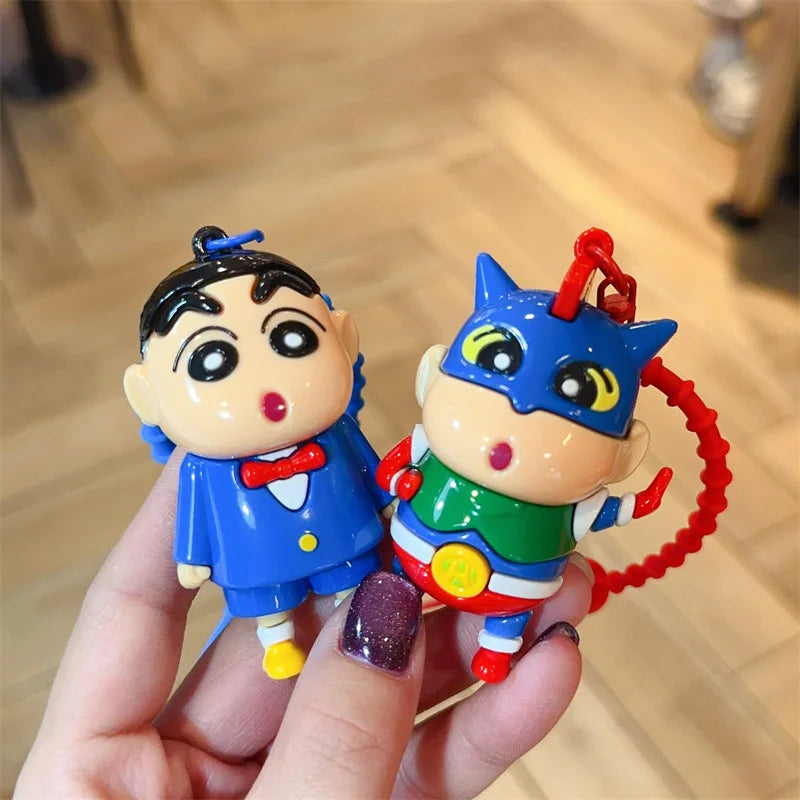 Kawaii Anime Crayon Shin-Chan Keychain Cute Cartoon Car Key Ring Schoolbag Decoration Gifts for Friends