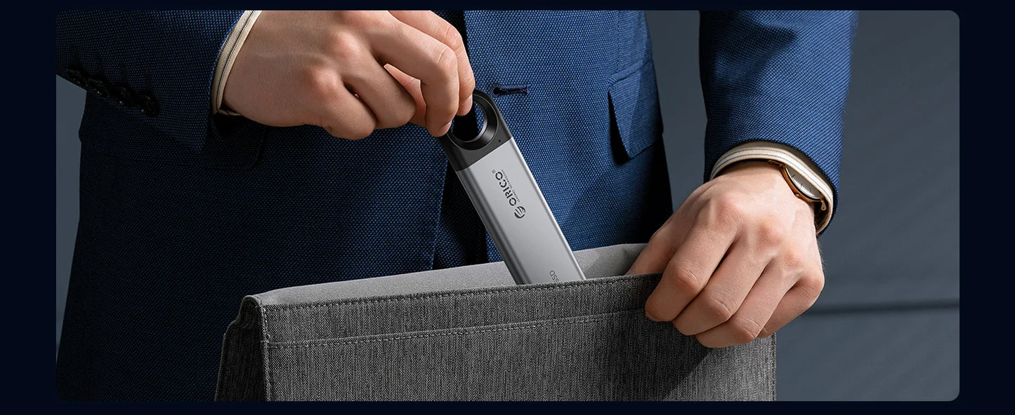 ORICO 1TB External SSD Up to 1050MB/s 550MB/s, Hanging Hole Design Portable Solid State Drive, USB C&A 2 in 1 Cable