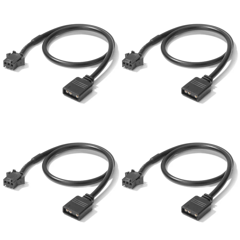 30cm 5V 3 Pin / 12V 4 Pin Motherboard RGB Adapter Conversion Cable Converter Cord for PC Computer LED Light Strip SM Wire Line