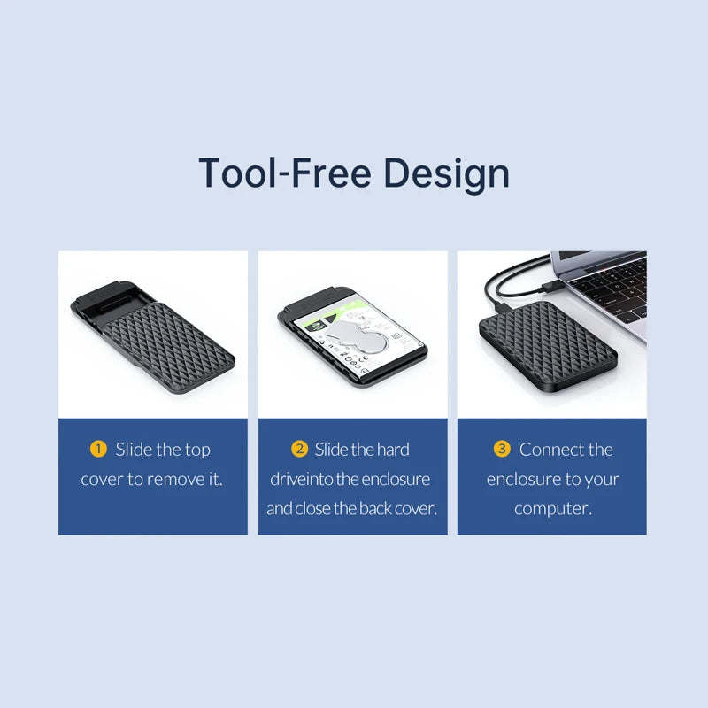 ORICO 2.5 inch HDD Enclosure External Hard Drive Case 5Gbps SATA to USB 3.0 HDD SSD case For PC Laptop 2.5'' SSD HDD Disk Box