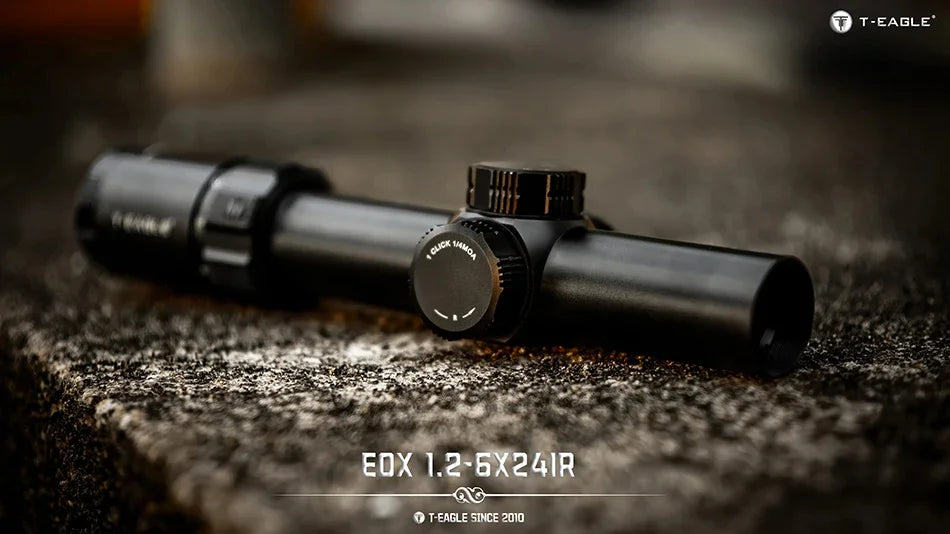 T-EAGLE EOX 1.2-6X24 IR Tactical Riflescope Hunting Spotting Rifle Scope Optical Collimator Air Gun Airsoft PCP Sight
