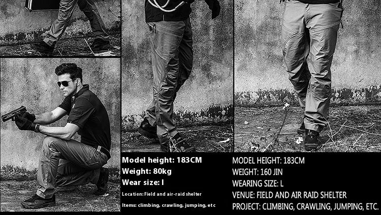 Tactical pants Men's slim-fit army fan training pants Waterproof spring and fall outdoor overalls assault pants