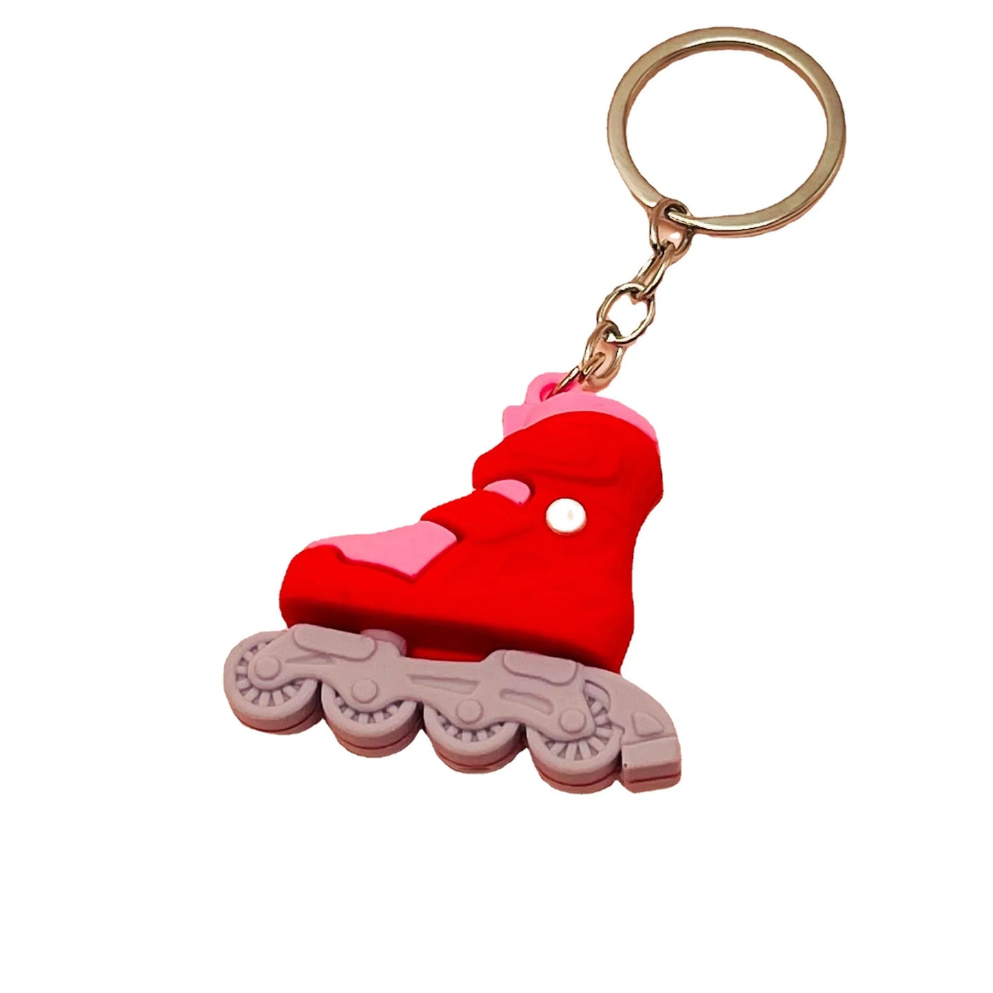PVC Cartoon Roller Skates Shoes Keychain DIY Jewelry Men Boy Grils Souvenir Party Gifts