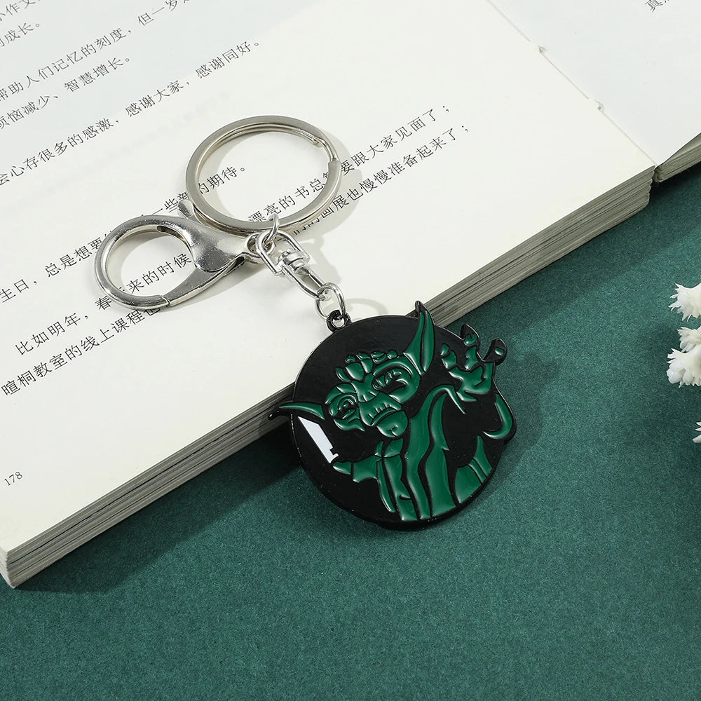 Star War Imperial Stormtrooper Keychains Yoda Anime Enamel Pendant Keyrings Robot C-3PO Metal Keyholder for Men Car Key Jewelry