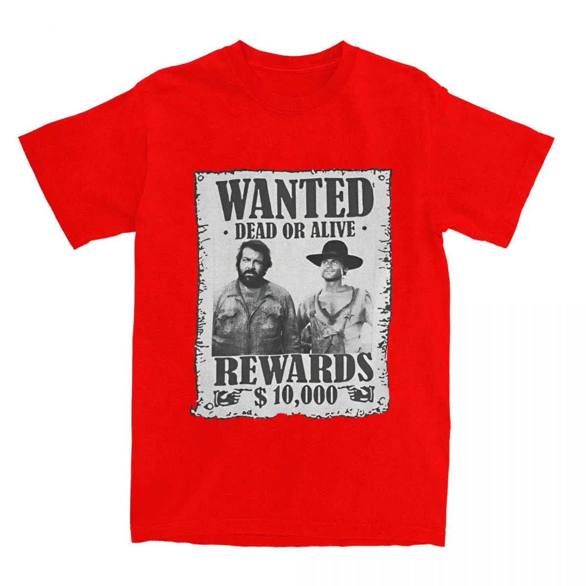 Bud Spencer Terence Hill Wanted Lo Chimavano Epic Movie T-Shirt Actor T Shirts Cotton Tshirt For Men Short Sleeves Casual Tops