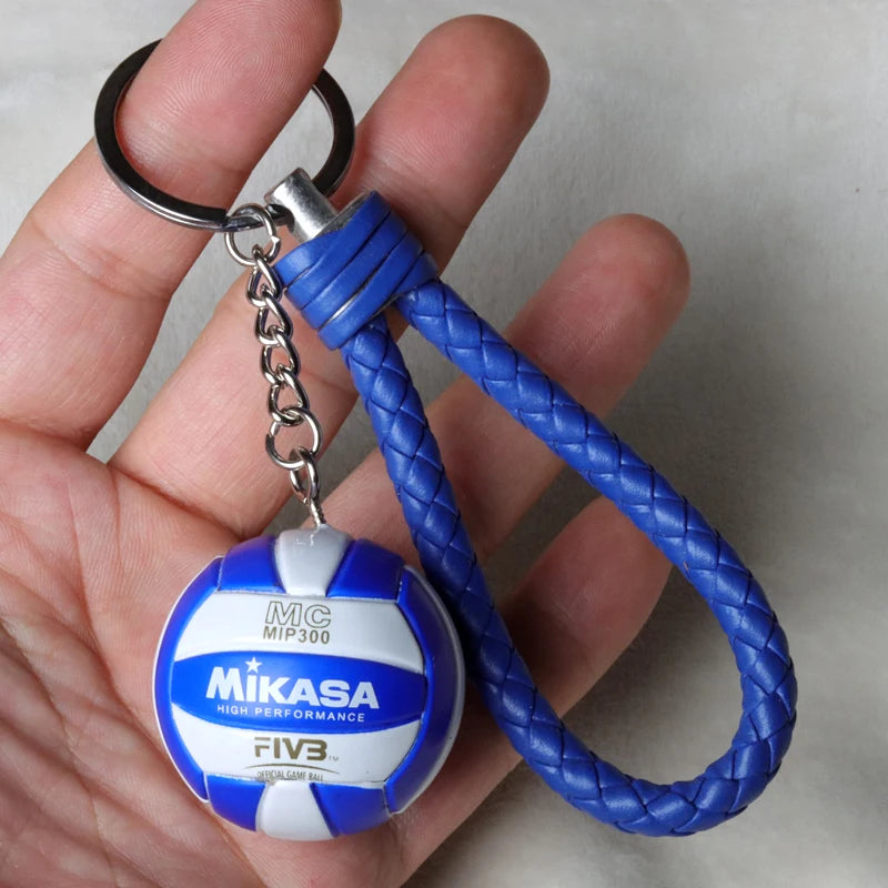 PVC Volleyball Keychain ball toy Sport Key Chain Gift Car Ball Key Holder Ring For Players Men Women Keyring Birthday Gift