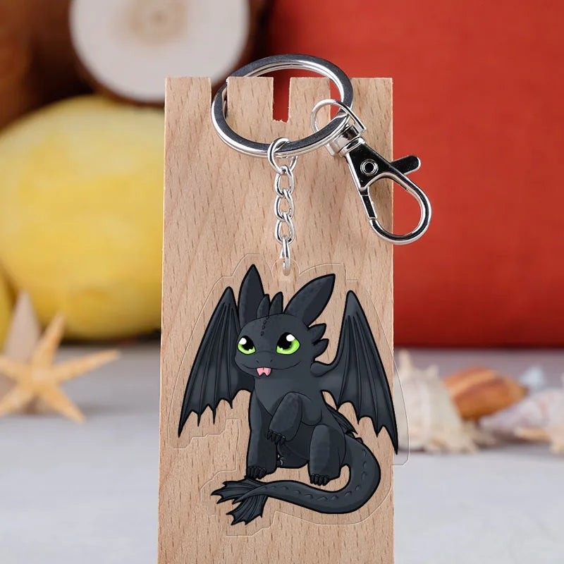 Creative keychain dragon Cute Cartoon Couple DIY Buckle Pendant with Male and Female Ring Ins Personalized