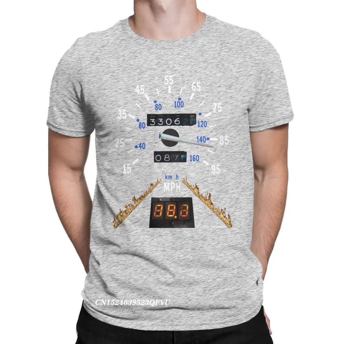 Back To The Future 88 MPH Men's Tshirt Time Travel Movie BTTF Leisure Tees Harajuku T-Shirts Premium Cotton Adult Clothes