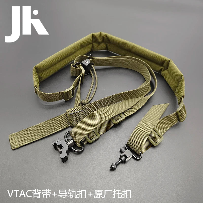 Tactical VTAC Rifle 2 Dot Quick Adjustable Shoulder Strap Outdoors Hunting Equipment With MLOK Mount Button Sling Set