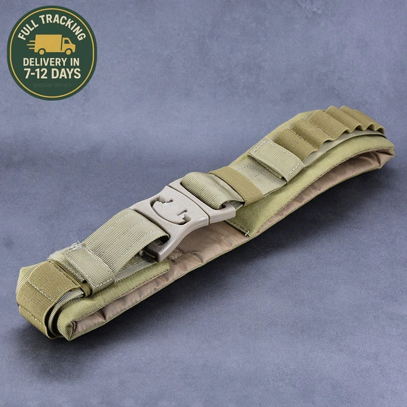 Outdoor Hunting Tactical Belt With Elastic Cartridge Pouch, Adjustable Utility Belt For 12GA/20GA Shells And Sport Activities
