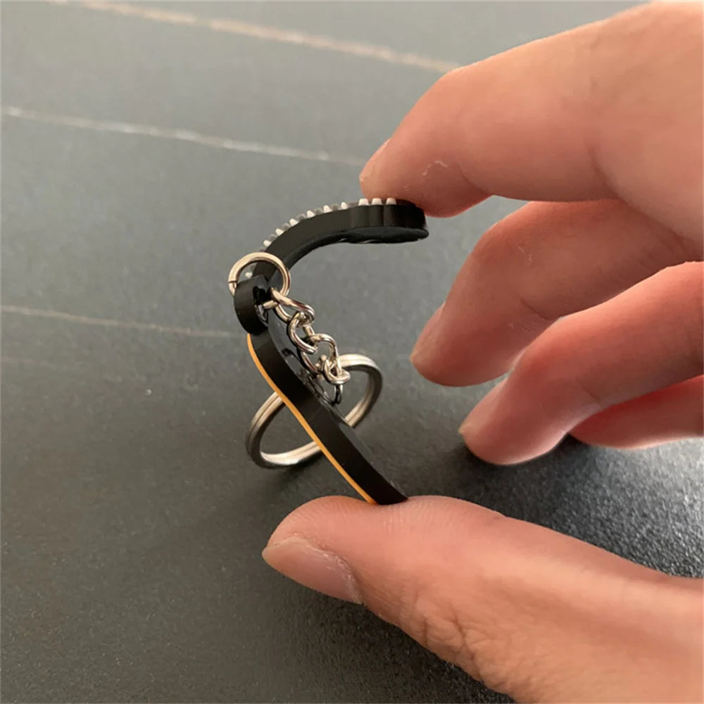 Cute Guitar Violin Piano Saxophone Keychains PVC Soft Rubber Cartoon Musical Instrument Keyring Car Backpack Pendant Accessories