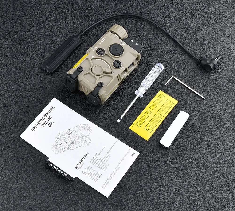 Tactical Nylon Eotec OGL Red Dot Blue Green IR Laser Indicator PEQ 15 OGL White Strobe Flashlight Airsoft Gun Rifle Accessory