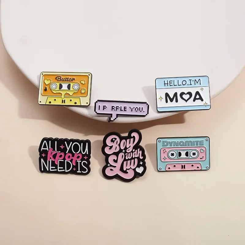 Cartoon Punk Pin Games Console Shape Tape Enamel Pins Funny Creative Energy Brooches Lapel Badge Clothing BackpackShirt  Jewelry