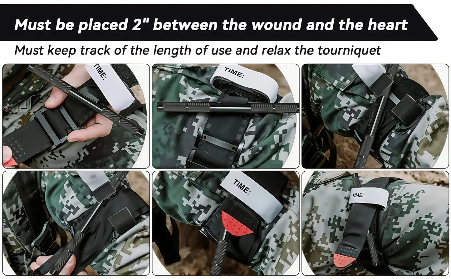 Tactical Tourniquet - Single-Handed Emergency First Aid Strap for Outdoor Sports, Hiking & Camping Survival Gear