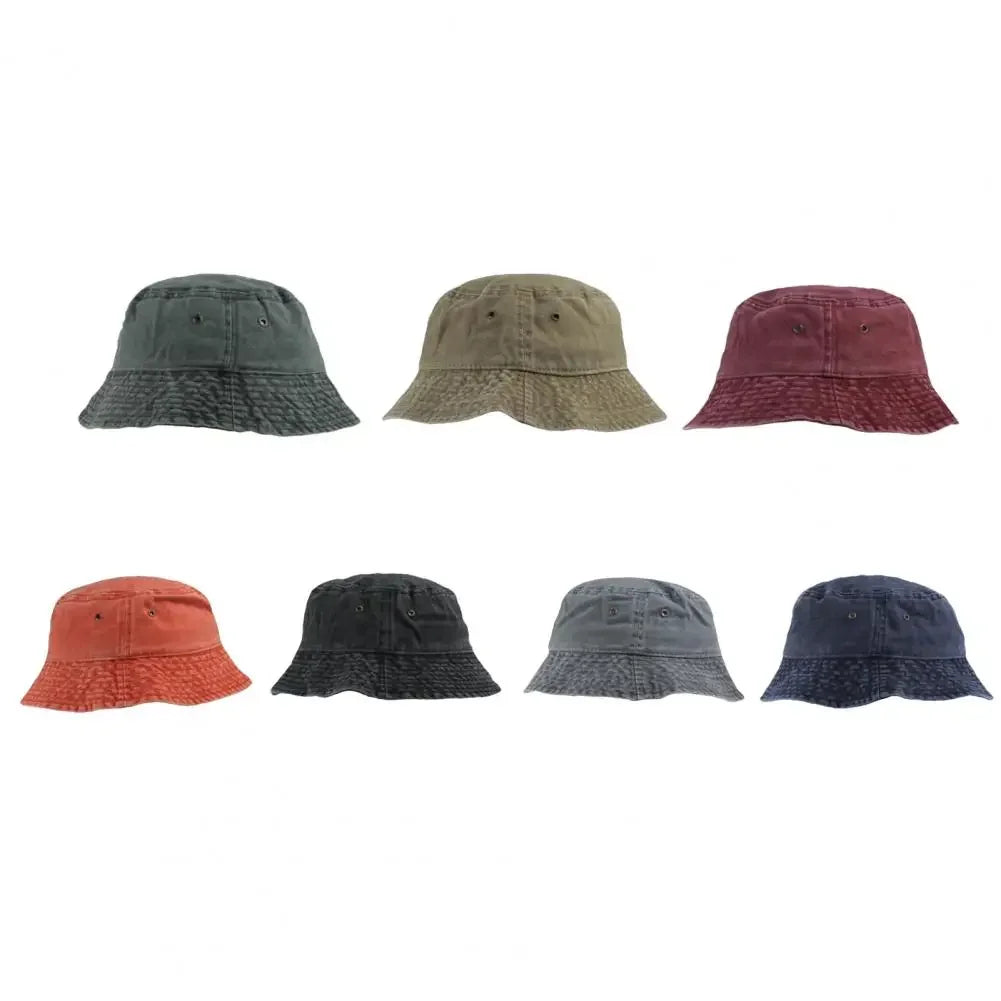 Casual Men Women Hip Hop Fisherman Hat Fishing Cap Washed Denim Fisherman Hat Folding Hip Hop Fisherman Hat for Autumn