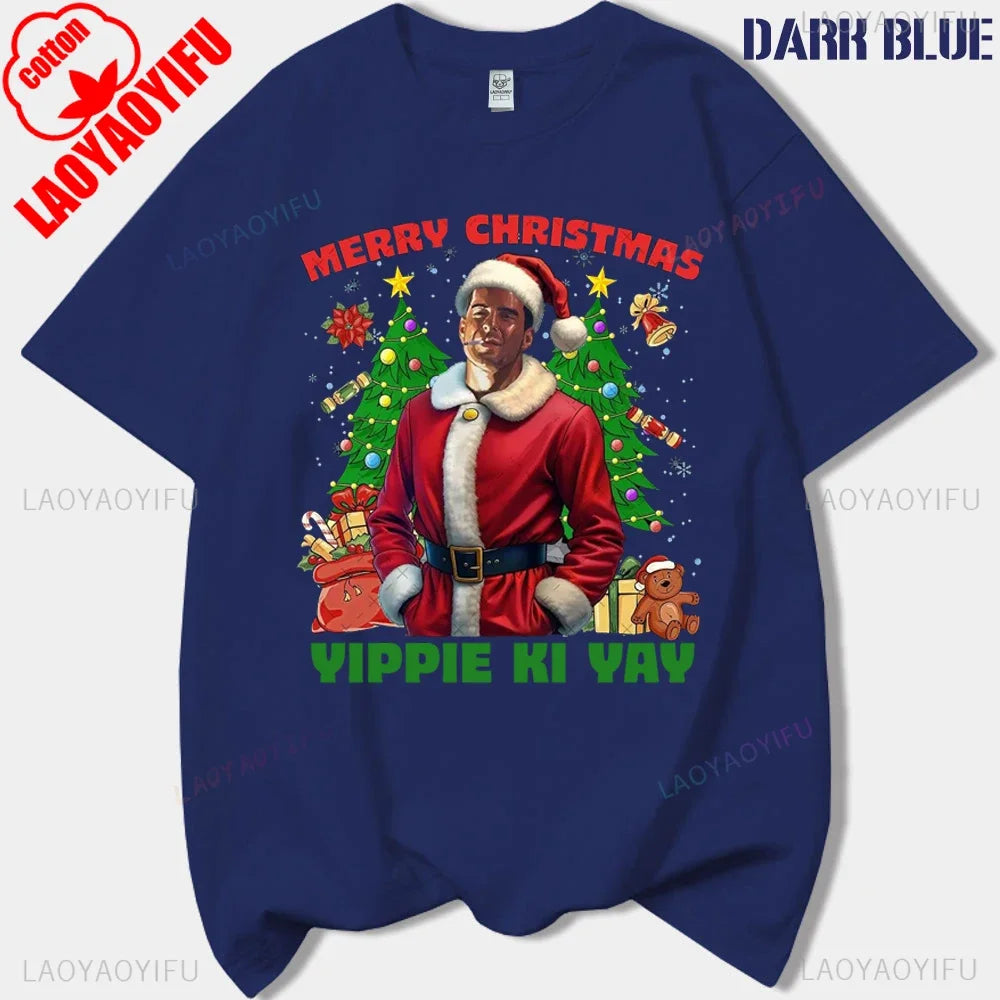 Film Tshirt Die Hard Movie Christmas Party 1988 Bruce Willis Man Vintage TShirt Male 90s Retro T Shirt Men Clothing Ropa Hombre