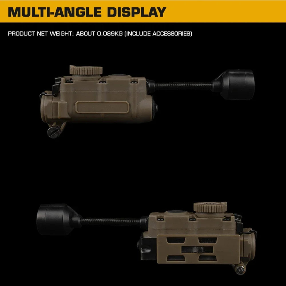 Tactical Helmet Lamp Head Lantern with Multi-color IR Light for Weapon Lights and Emergency Signal Outdoor Hunting Camping