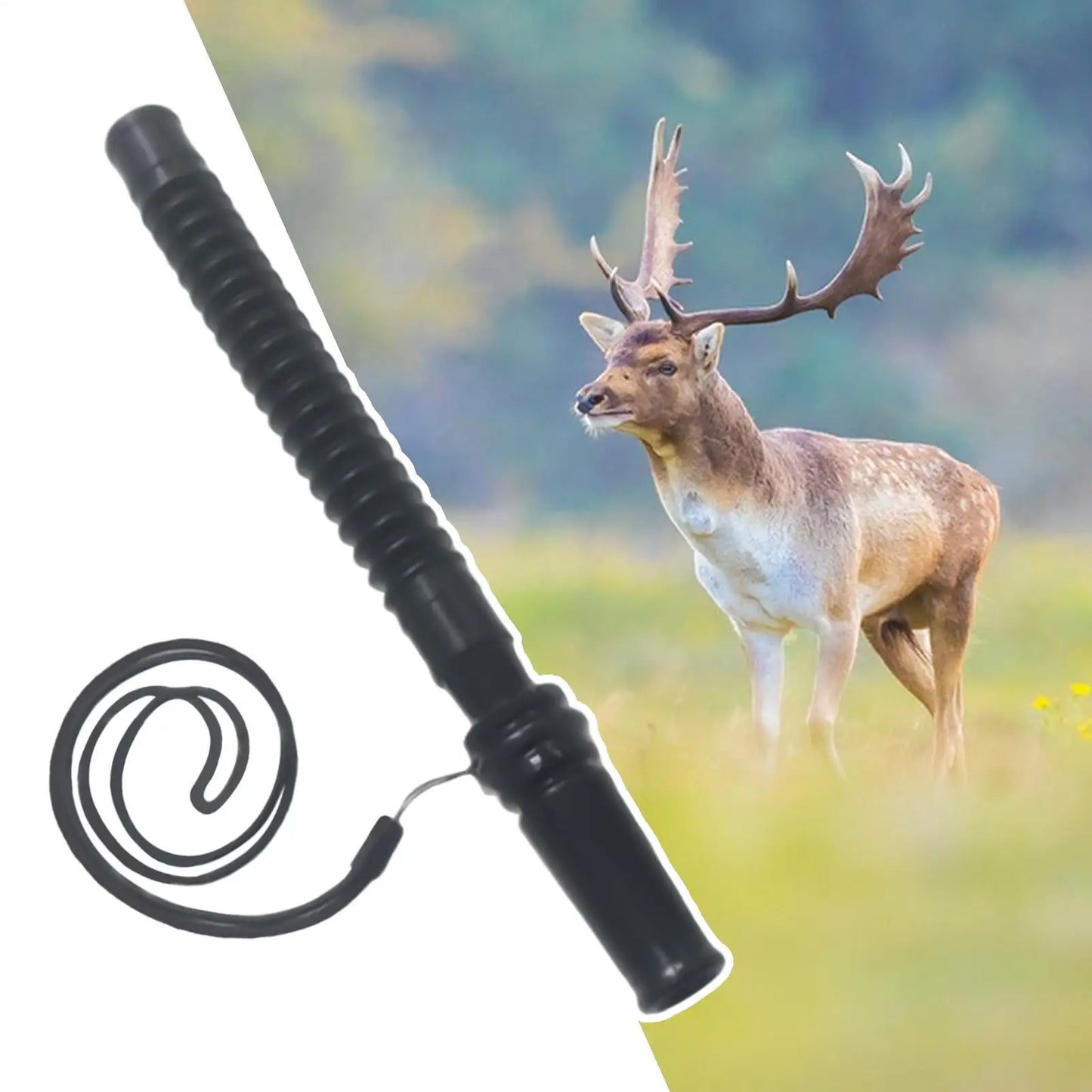 Hunting Deer Call Outdoor Hunting Doe Fawn Call with Lanyard Realistic Vocalizations Hunters Lures for Open Field Stalking