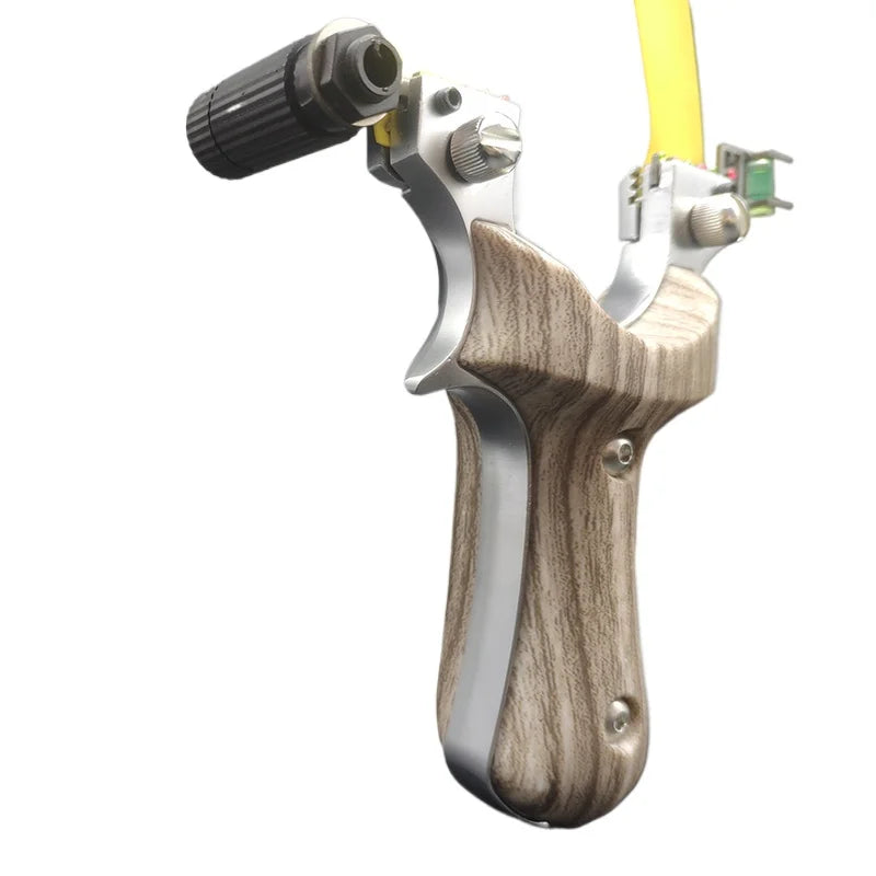 Shooting Slingshot Hunting Slingshot Alloy Slingshot Wood Grain Outdoor Hunting Supplies Precision Hand Tool