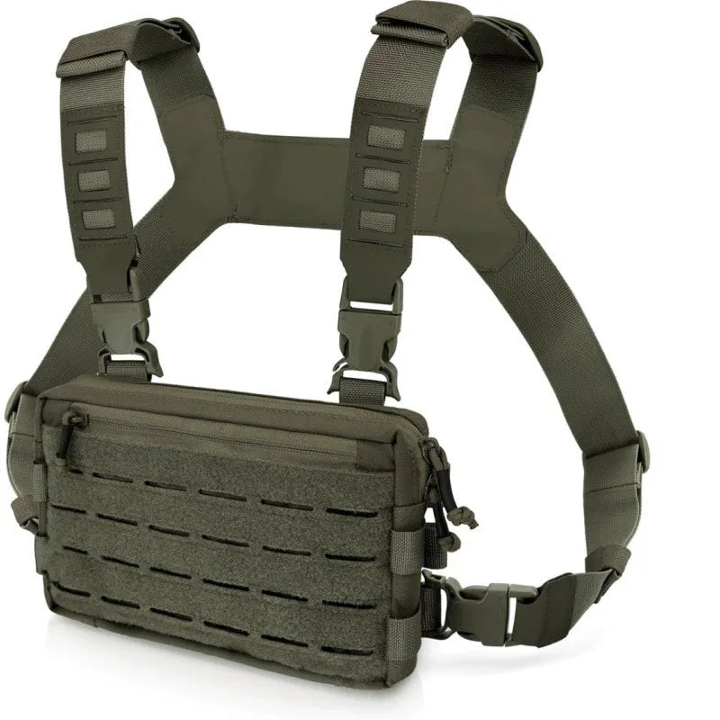 Tactical Chest Rig Pack for Men, Running Chest Bag with Front Loop Recon Chest Rigs for Hunting Outdoor EDC