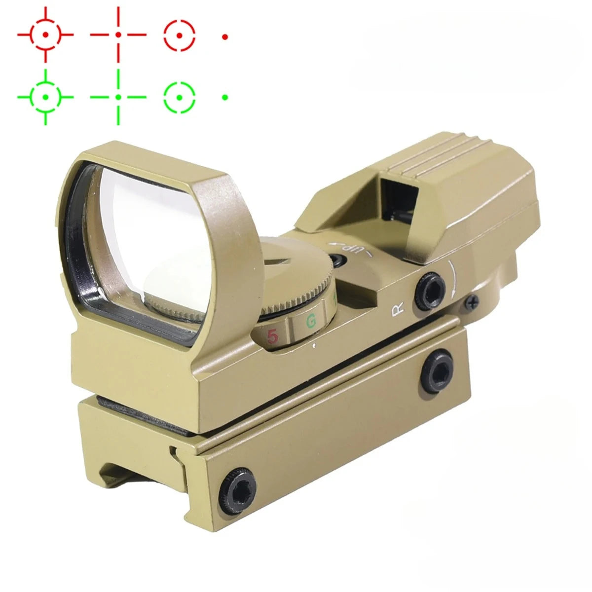 Tactical HD101 Red Dot Sight Series with Laser Combination Riflescope Optical Airsoft Adjustable Reflex 4 Reticle Scope Hunting