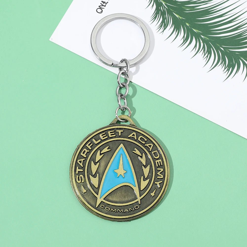 New War Star Trek Keychain Company Logo Metal Communicator Darkness Starfleet Statement Fashion Keychain