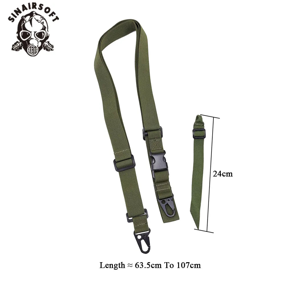 Tactical 3 Point Sling Strap Quick Detach Release Adjustable Three Point Rifle AR Sling Strap For Hunting clothing accessories